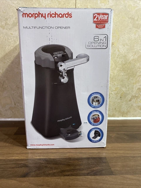 Abridor de botellas de lata eléctrico automático Morphy Richards negro 4671 * USADO