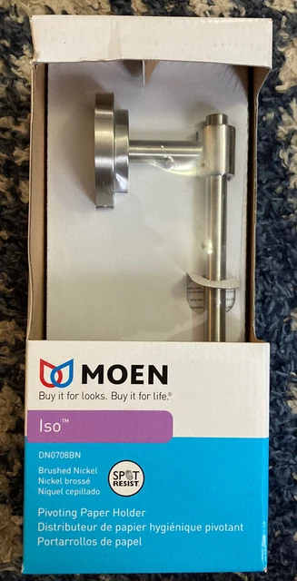 Soporte de papel higiénico Moen DN0708BN ISO montado en pared *SELLADO*
