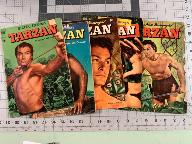 DELL TARZAN COMICS Lot A includes First Appearance of BROTHERS of the SPEAR 1951