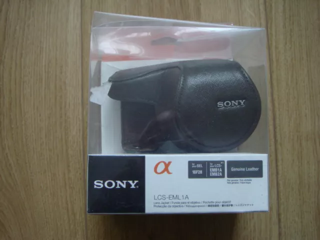 Sony LTSEML1A Alpha Lens Jacket per serie di fotocamere NEX-3, in marrone. Inutilizzato.