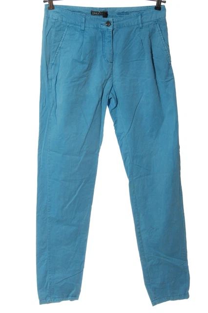 SOLO pantaloni vita alta donna taglia DE 36 blu casual look
