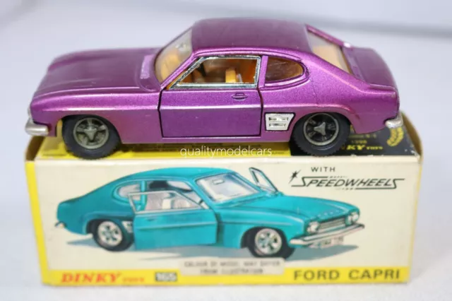 Dinky Toys 165 Ford Capri purple very near mint in box all original condition