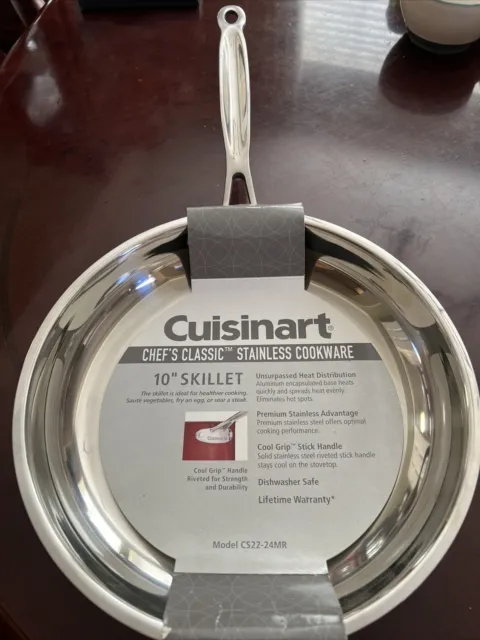 Cuisinart Chef's Classic Stainless 10” Skillet Stainless Steel - Red CS22-24MR