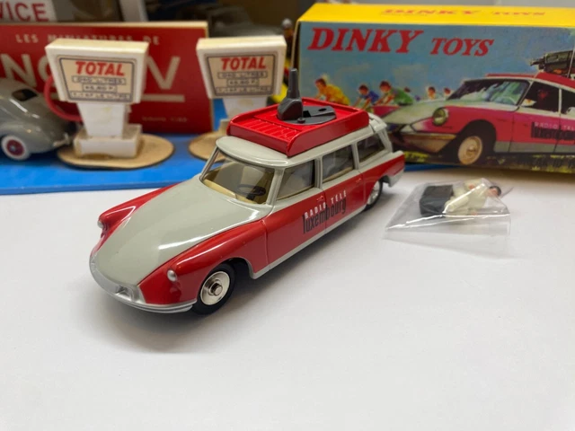 Miniature 1/43 Dan Toys - Citroën ID 19 RTL Break Rouge - Par Norev