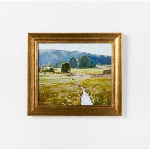 16" × 14" Summer Pasture Framed Wall ArtBrass - Threshold™ designed with Studio