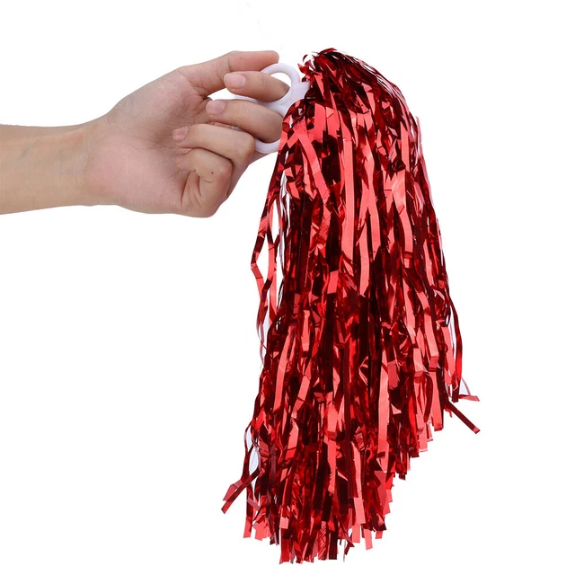 Cheerleading Pompoms Cheer Party Costume Sports Accessory (red) UK AUS
