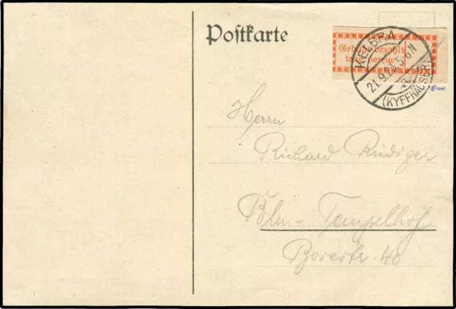 Deutsche Lokalausg. 1918-23, 1923, 2 I e, Brief