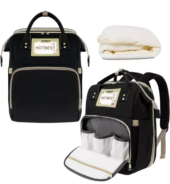 HOTBEST Diaper Backpack, Diaper Bags, Multifunction Waterproof Travel Essentials