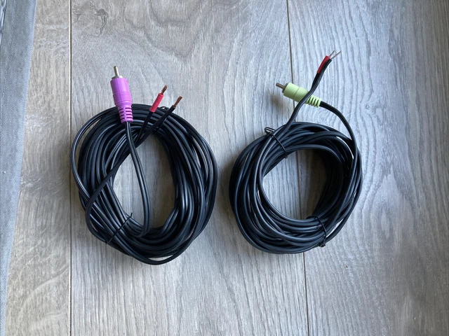 Bose OEM White RCA to RCA Acoustimass Redline Speaker Wire Front 20ft