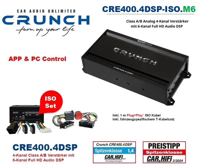 CRUNCH CRE400.4DSP-ISO.M6 DSP Amplificateur Compatible De Land Rover ...