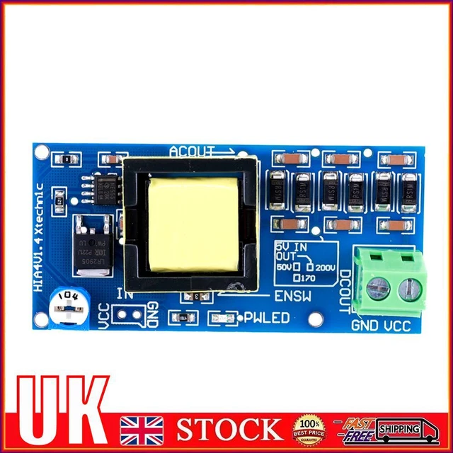 5v Step Up Module HIGH VOLTAGE DC-DC Step Up Module 5V-12V Step Up To 300V-1200V Input 5V ...