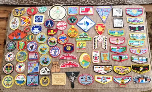 73 Piece VINTAGE Lot of BOY SCOUT PATCHES