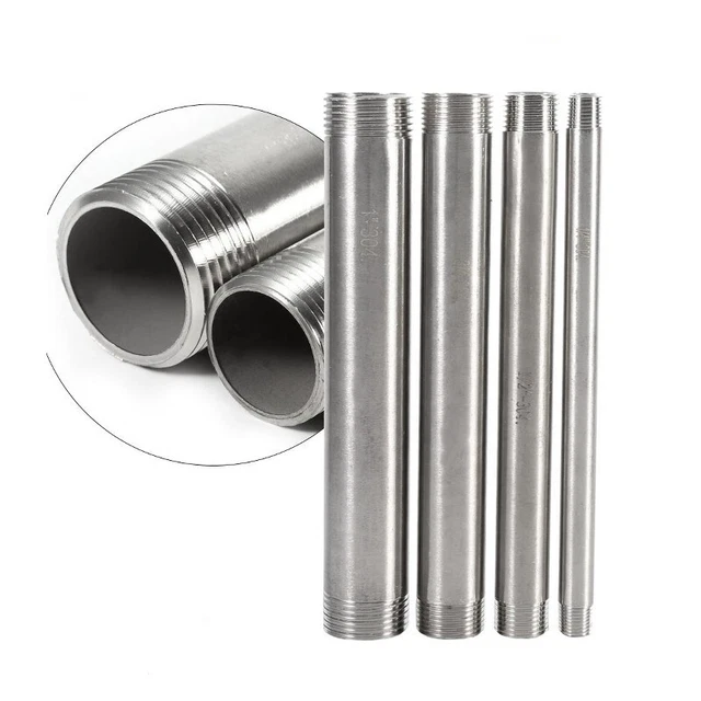 Raccordo Inox 304 3/8 BSPT Maschio-maschio &ndash; Per Tubi Idraulici