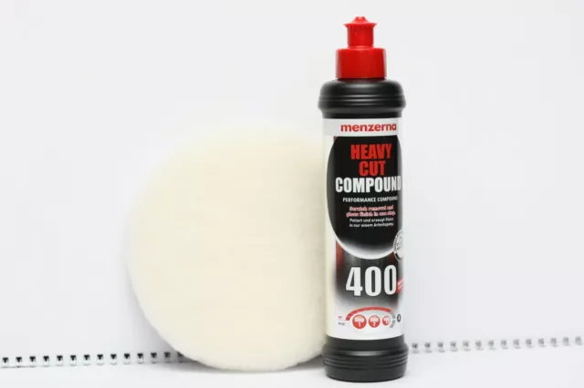 Menzerna Set HCC 400 improuved produit de polissage 250ml Kit Peau de mouton 140