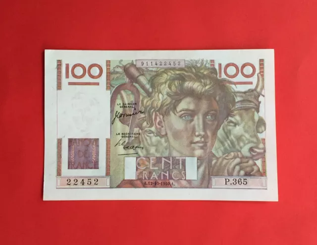 100 Francs 1950 Paysan 12 Octobre 1950 Billet Banque De France