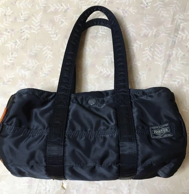 PORTER TANKER Yoshida Black duffle bag Mini Boston bag USED from JAPAN