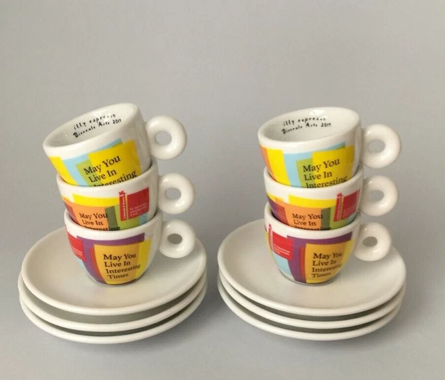 New! Illy Set 6 Espresso Cups  Venice Biennale 2019 ,  Illy Bar Collection