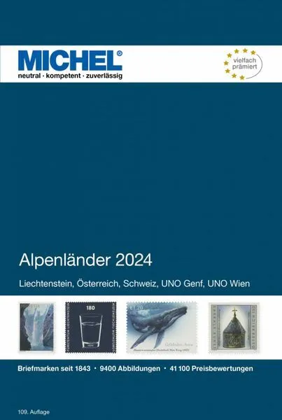 Michel Europa Katalog Band 1 Alpenländer 2024 Hardcover