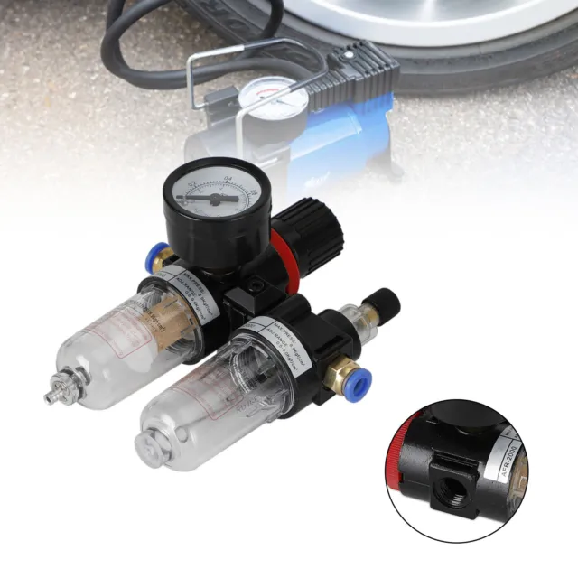 Regolatore pressione aria 1/4" filtro separatore olio/acqua compressore con/connettore