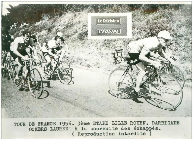 1956 Tour De France Map Poster Special Edition Vintage Bicycle Poster