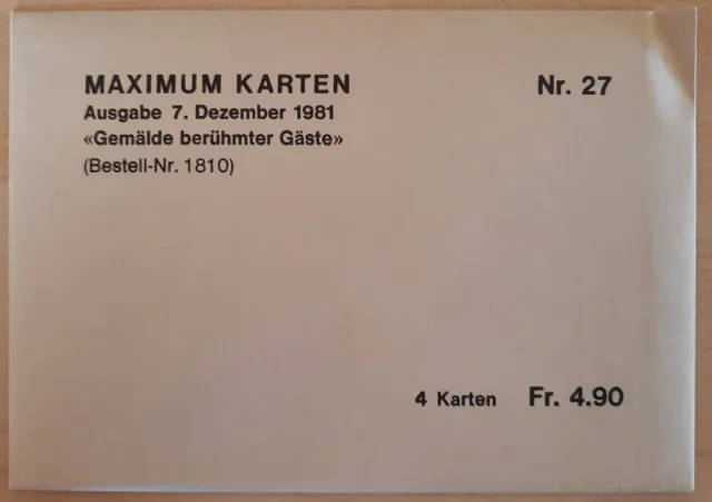 Liechtenstein 1981 7 Maximumkarte MK27/28 Mi-Nr. 784-790