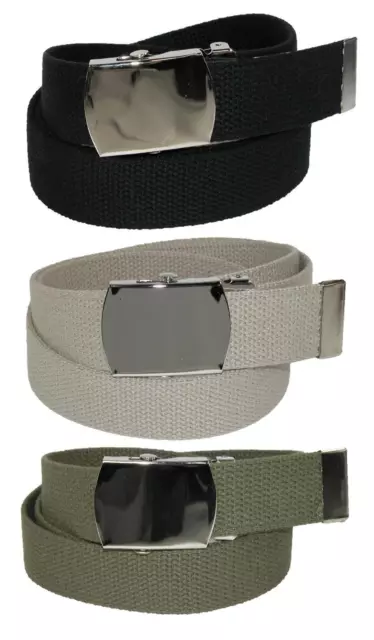 NEW CTM BIG & Tall Cotton Belt with Nickel Buckle (Pack of 3 Colors) £ ...