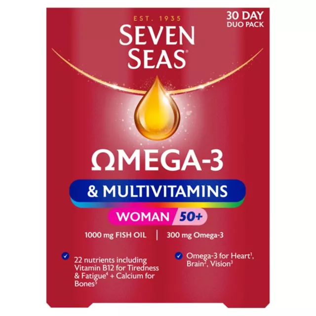 SEVEN SEAS OMEGA 3 Fish Oil and Multivitamins for Women 50 30 SEVEN SEAS OMEGA 3 Fish Oil and Multivitamins for Women 50 30