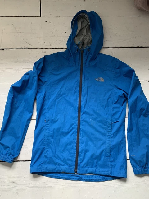 The North Face HyVent Hooded Waterproof Jacket. Mens Size Small. Blue. Used cond