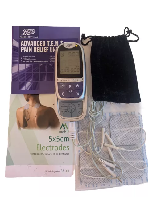 T.E.N.S Pain Unit/Machine. Boots Pharmaceuticals. “Advanced T.E.N.S Pain Relief”