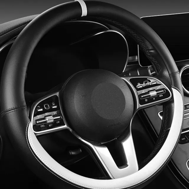 Non-slip Silicone Car Steering Wheel Cover 38cm/15in NAPPA Leather Cars Styling