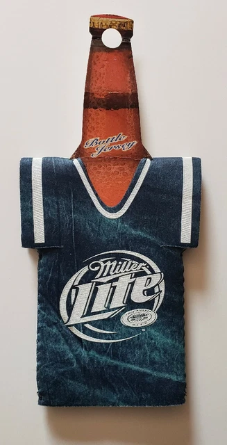 Miller Lite Beer Bottle Jersey Koozie Neoprene Drink Holder New