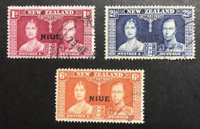Niue - 1937 Kgvi Coronation Set Fine Used  Sg 72 - 74
