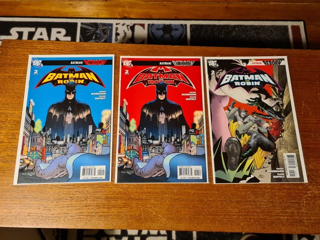 Batman And Robin 2 2009 1st 2nd Print Plus Variant Lot Of 3