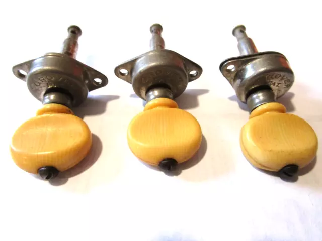 (3) Vintage Grover Pat. Banjo Tuners