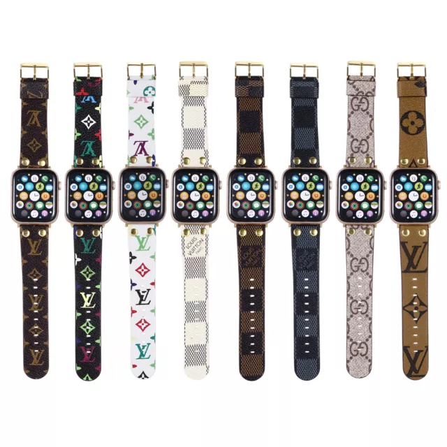 Luxury Leather Watch Band Strap For Apple Watch Series 9/8/7/6/5/4 45mm 41mm SE