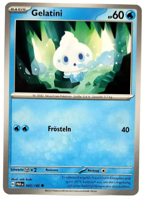 Pokemon Karte: Gelatini 043/182 Paradoxrift Deutsch NM