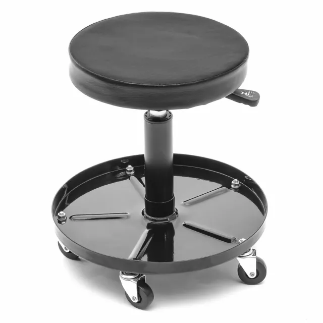 Workshop stool on wheels adjustable ConStands WS2 black
