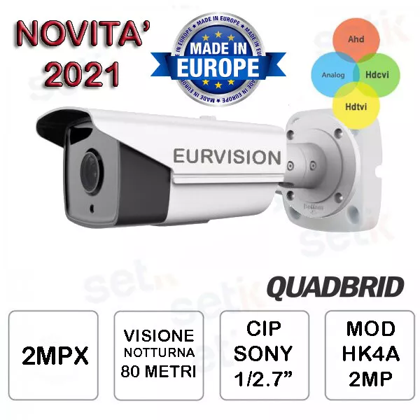 Telecamera Visione Notturno 80 Metri  2.0 Mpx Starlight