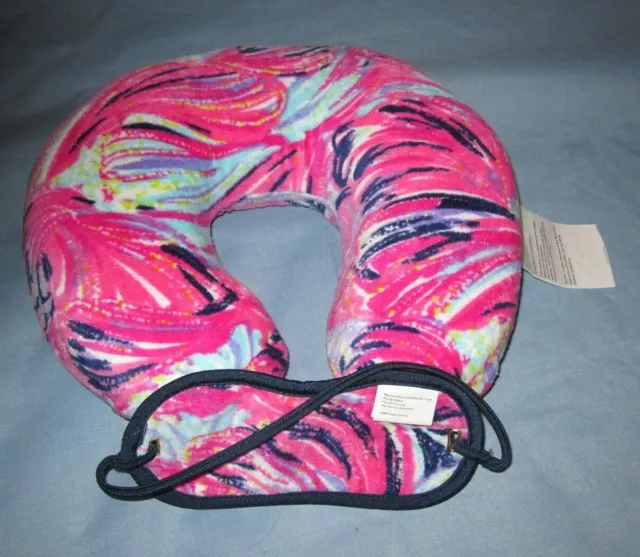 Lilly Pulitzer Travel Set: Neck Pillow and Eye Mask - NEW