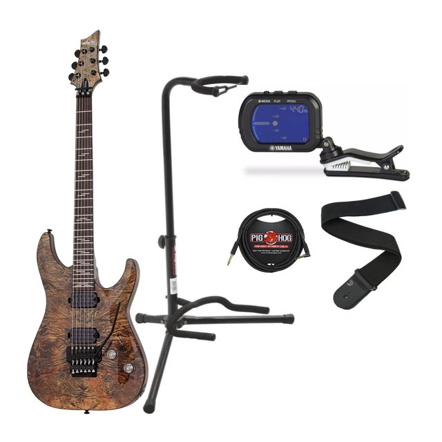 Schecter Omen Elite-6 FR 6-String Electric Guitar (Right-Hand, Black) Bundle