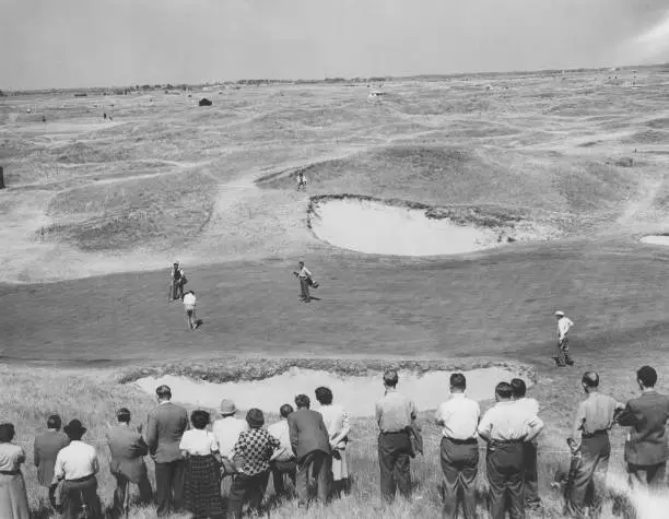 The 6Th Green At Royal St George's Golf Club Kent 1949 Old Photo