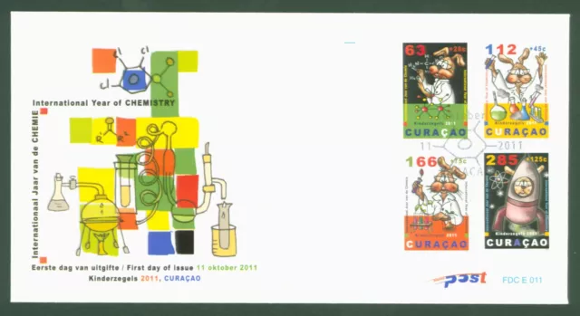 Curacao 2011 - Youth - International Year of Chemistry - Children - No. 57-60 FDC