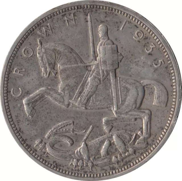 Coin Silver British George V Crown 1935 Coin Auction REF: F