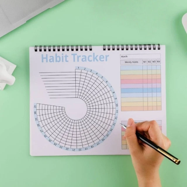 COLORFUL LIFE PLANNER Habits Trackers Calendar Daily Goal and Habits ...