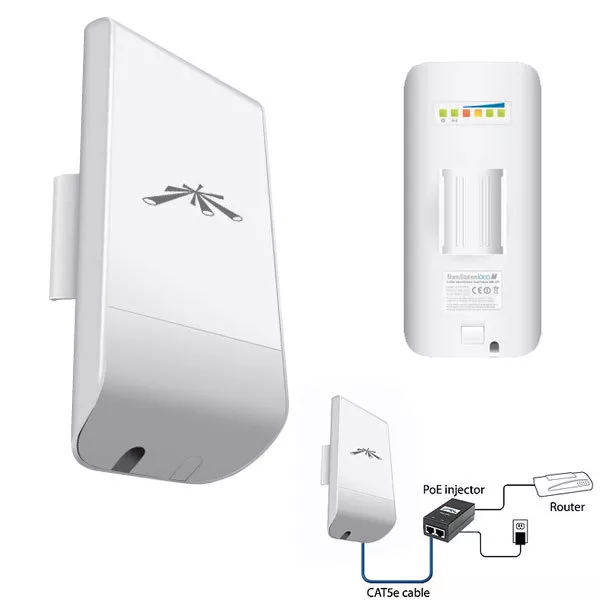 Ubiquiti NanoStation Loco M5 5GHz - 5GHz High Power Wireless Outdoor CPE esterno