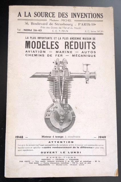 CATALOGUE LA SOURCE des inventions 1949. 40 Pages. Modélisme Trains ...