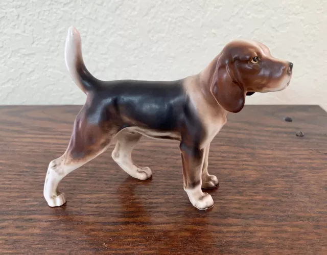 Vintage Porcelain Beagle Dog Figurine Numbered