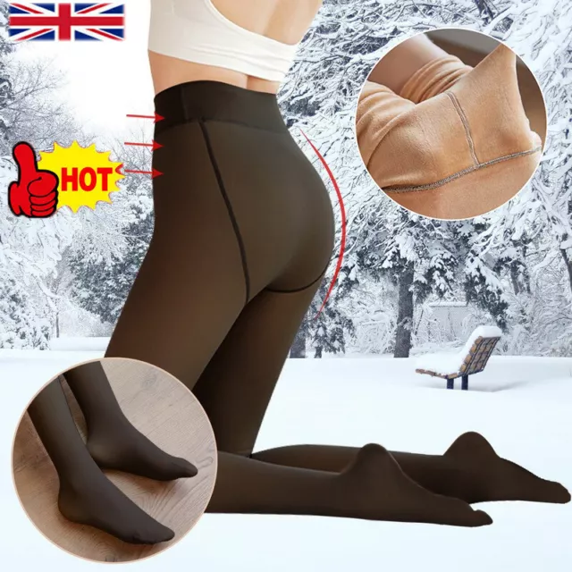 Flawless Legs Pantyhose Fake Translucent Winter Warm Fleece Tights