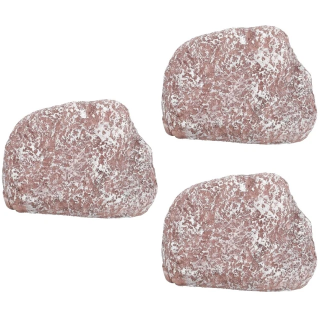 Juego de 3 Piedras Llave Caja Roca Jardín Decoración Piedra Llave Soporte Seguro Repuesto