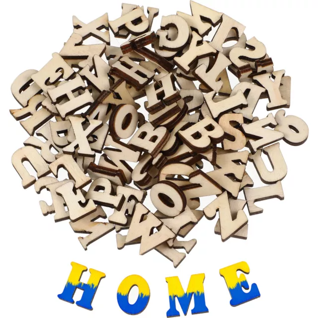 100 lettere alfabeto in legno per arredamento fai da te parete/casa e apprendimento
